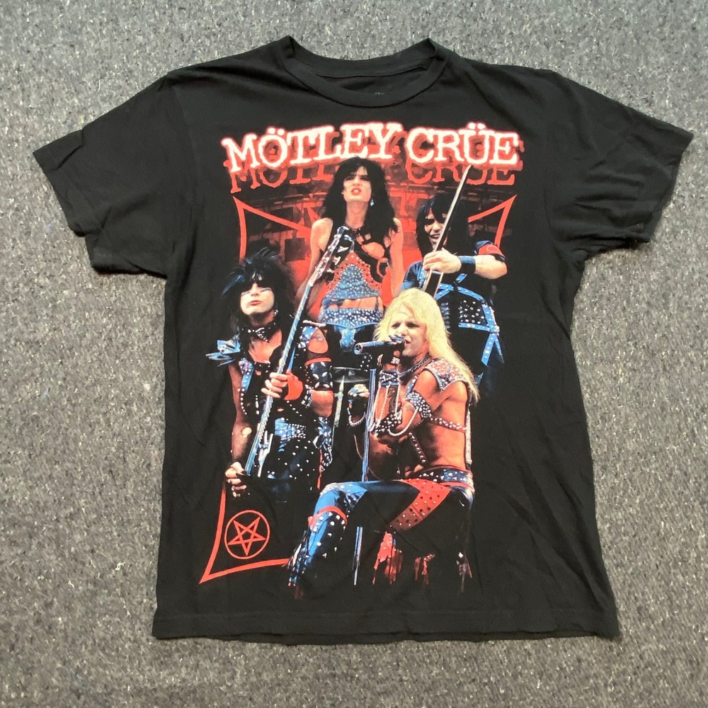 Motley Crue Graphic T Shirt Small S Mens Black Rock Band Glam Metal 2022 Tee